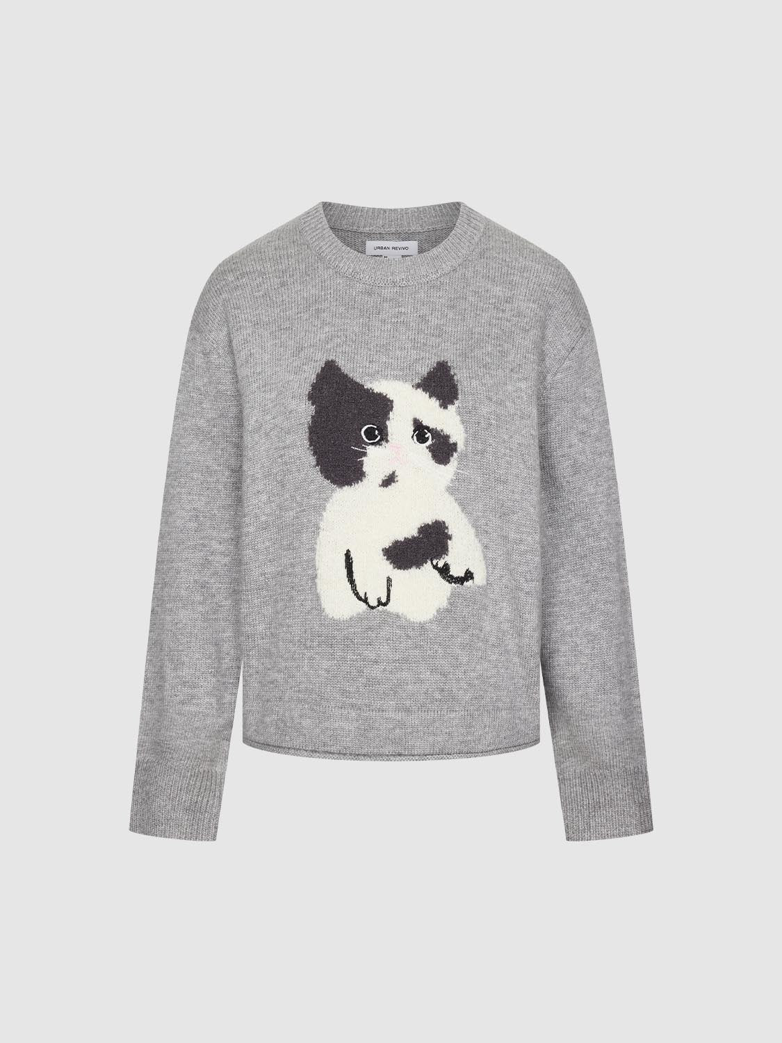 Kitten Long Sleeve Knitted T-Shirts