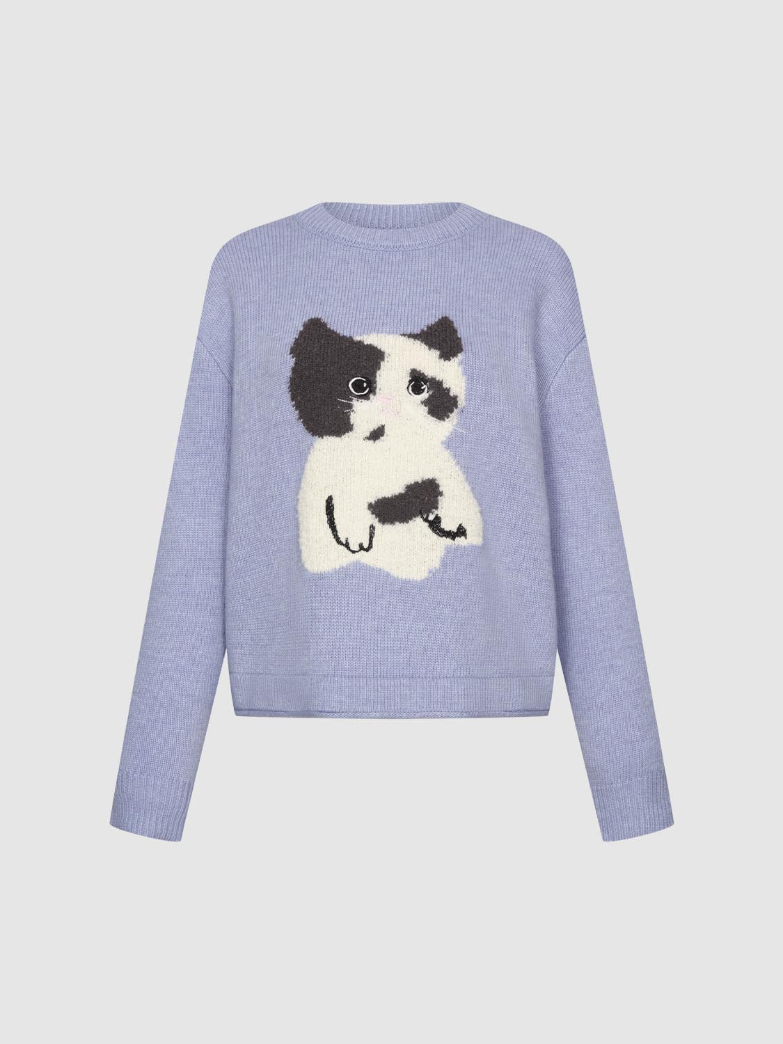 Kitten Long Sleeve Knitted T-Shirts
