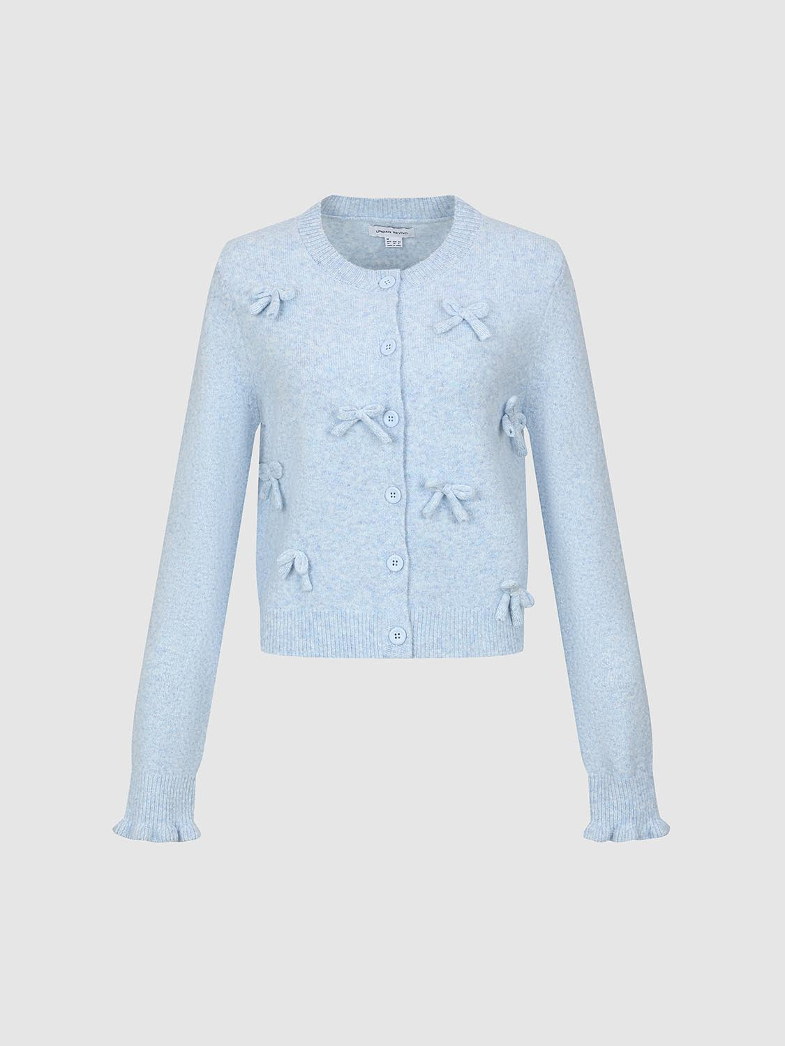 Bow Embellished Knitted Cardigans