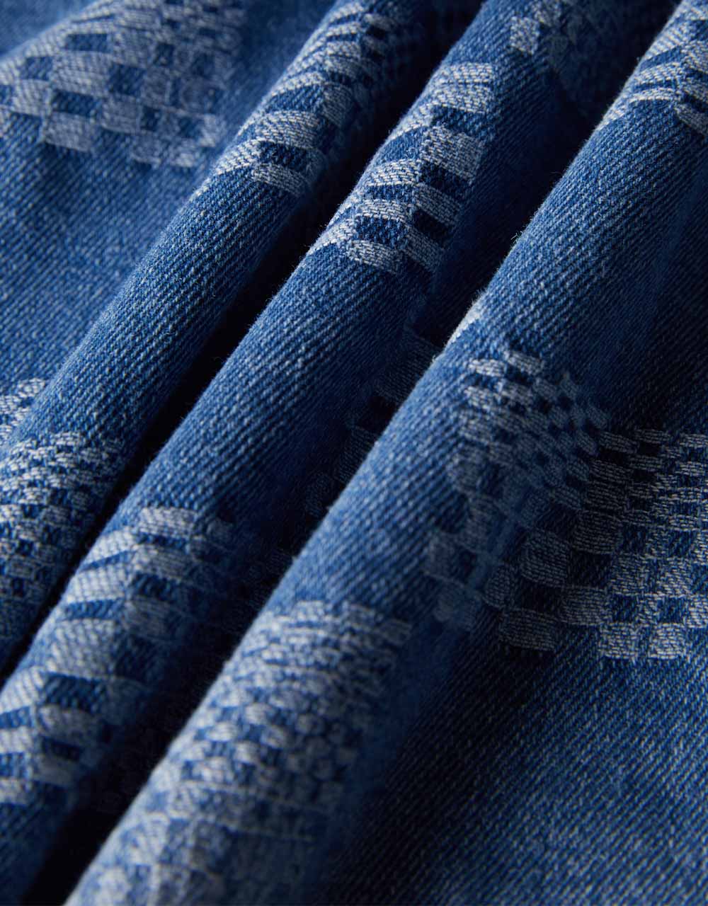 Ombre Checkered Denim Shirt