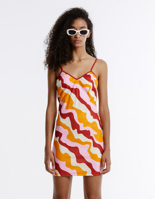 Tie Back Striped Dress