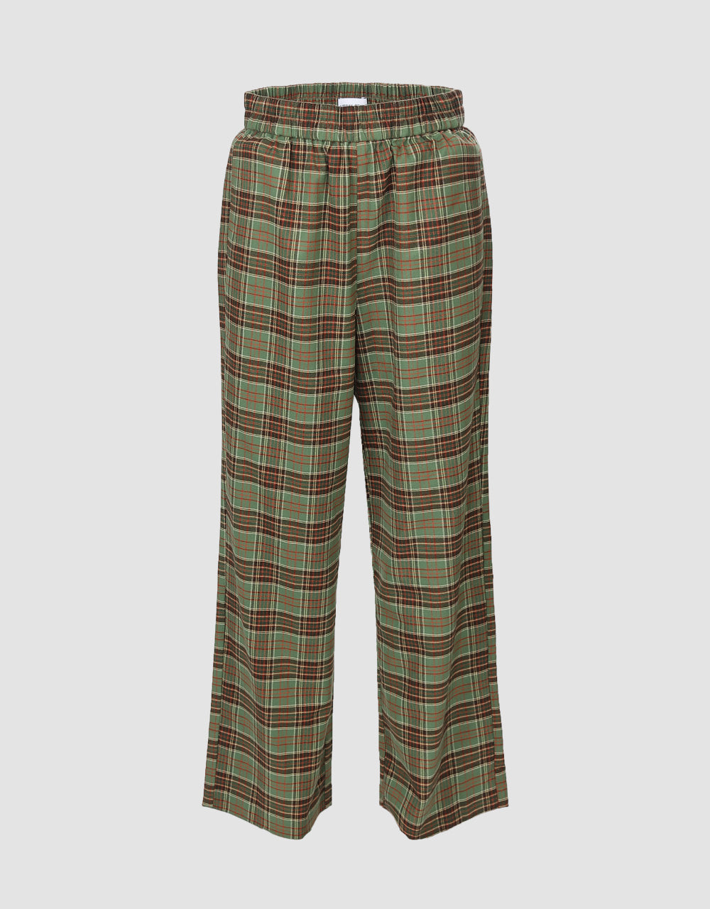 Plaid Wide Leg Pants