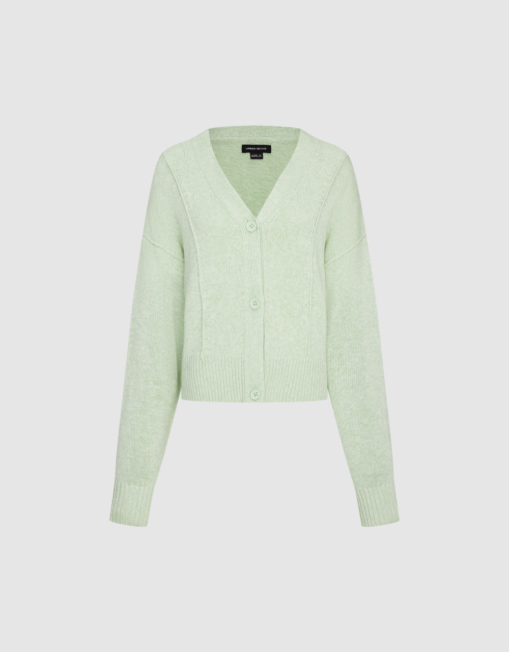 Drop Shoulder V-Neck Knitted Cardigan