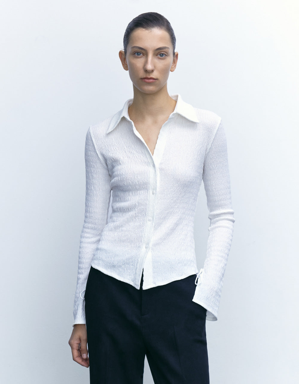 Button Up Textured Shirt