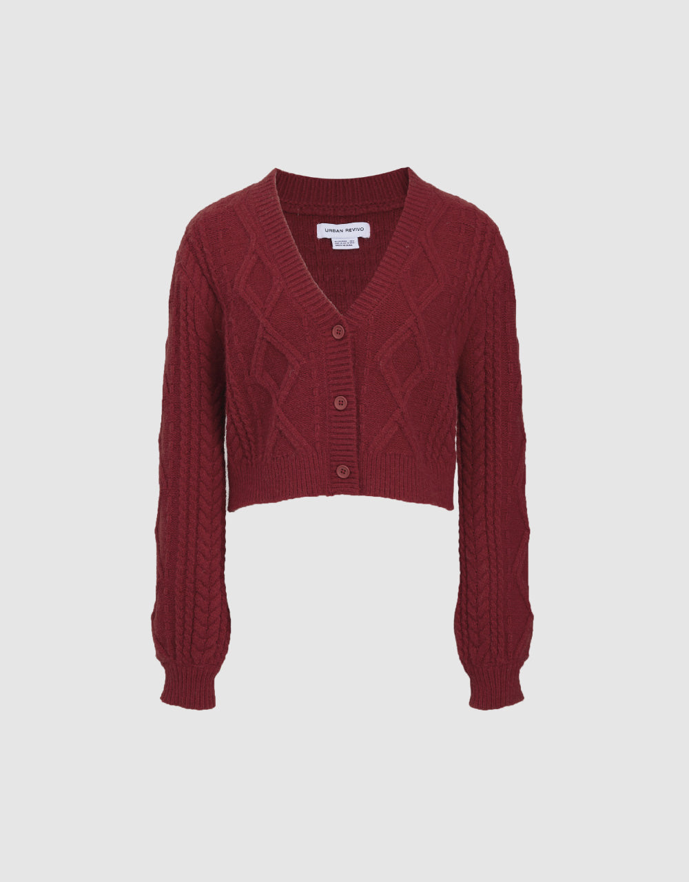 V Neck Crop Cardigan