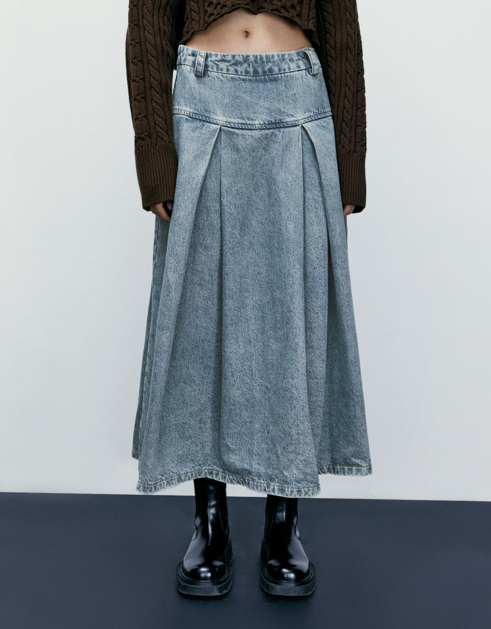 Midi Denim Skirt
