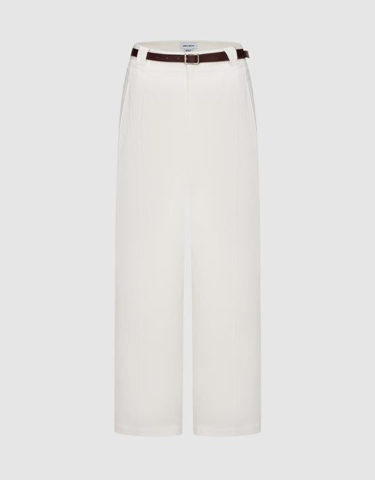 Mid-Waist Straight Pants
