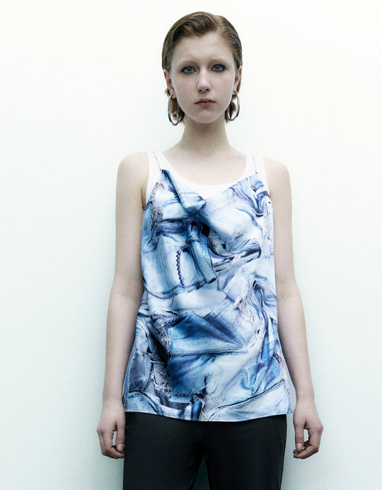 2 In 1 Crew Neck Cami Top