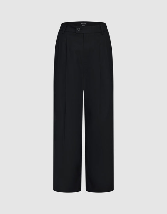 Woven Extra Long Wide-Leg Pants
