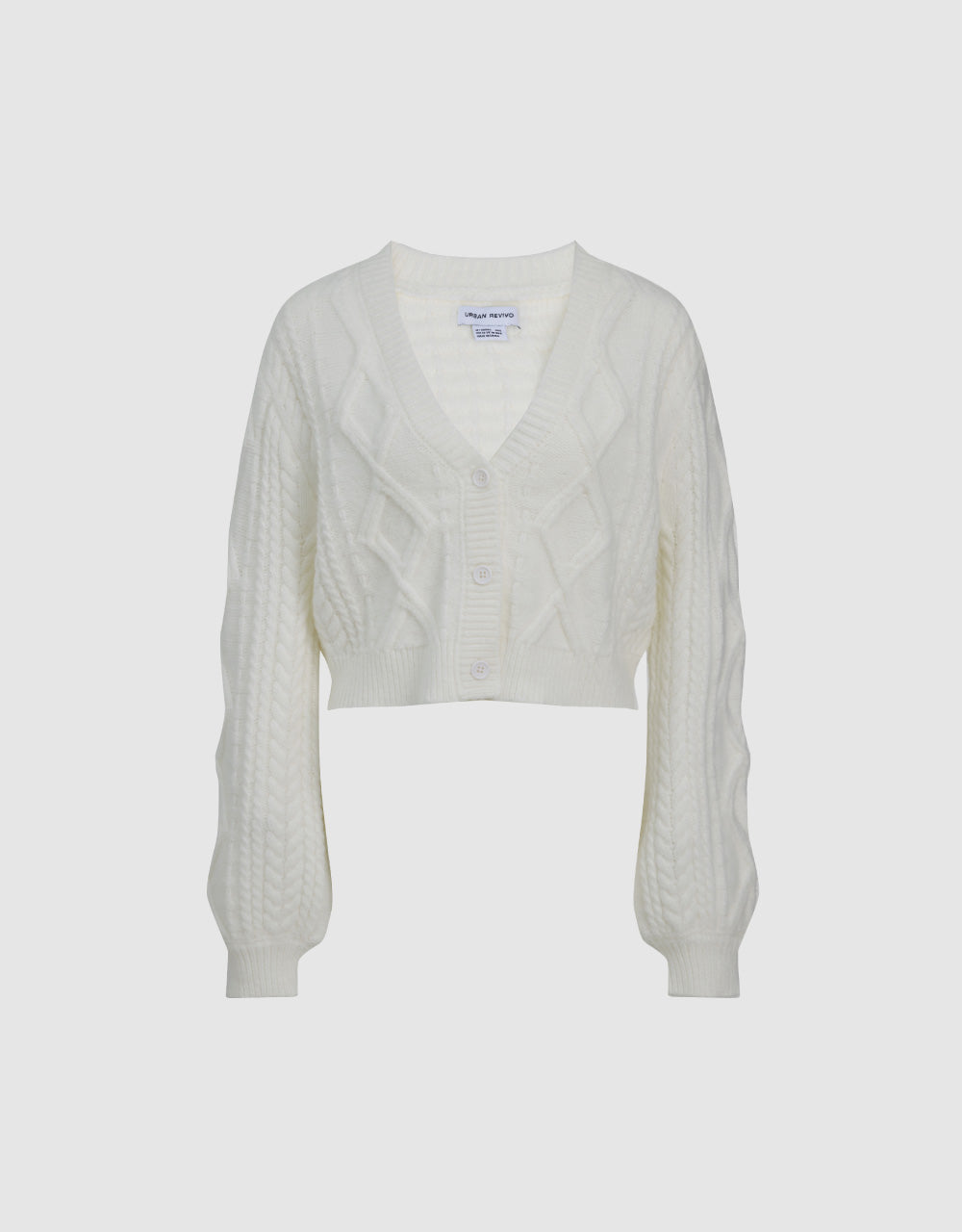 V Neck Crop Cardigan