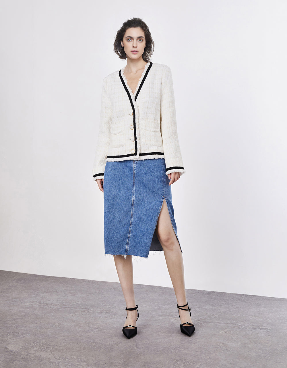 Contrast Trim Jacket