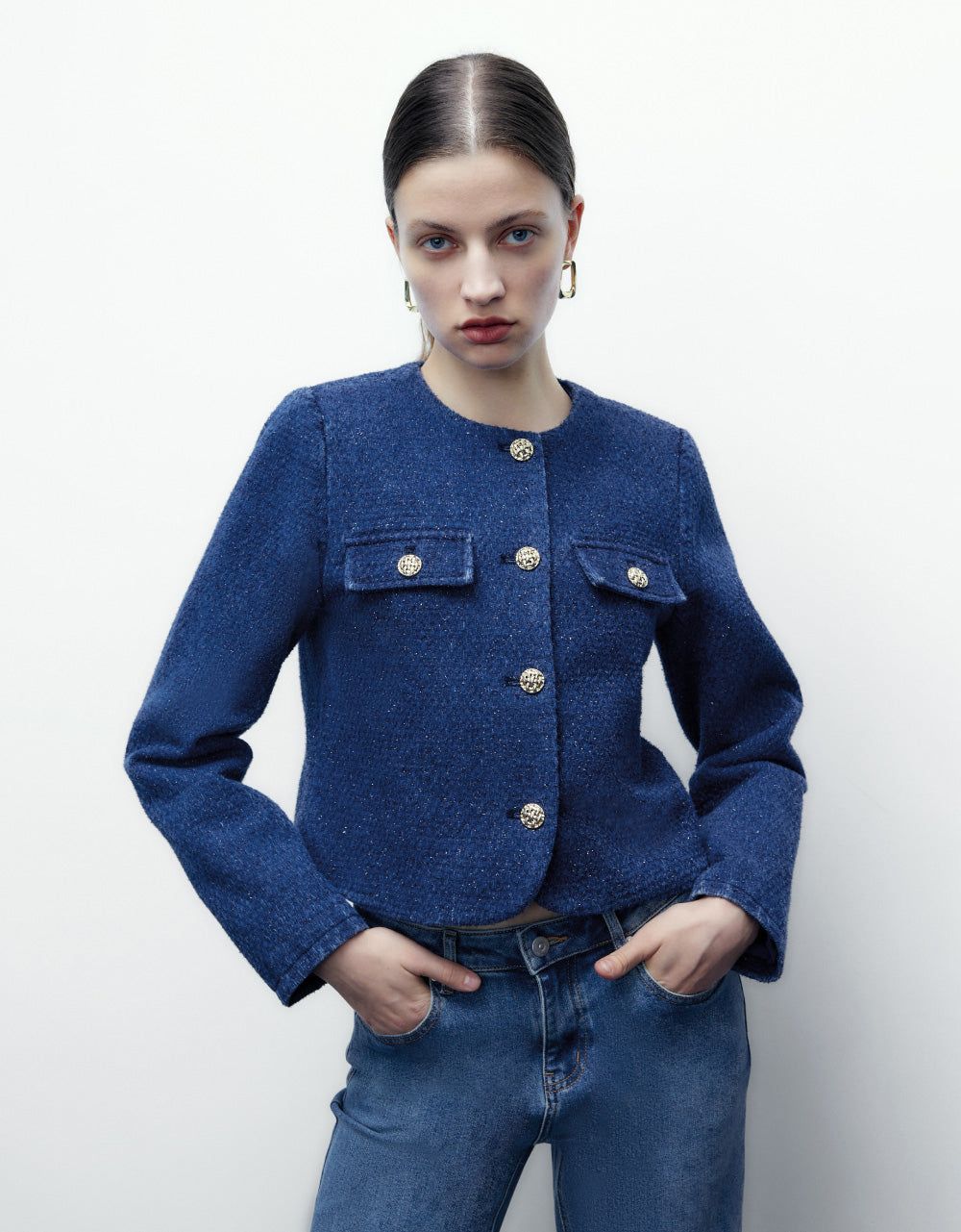 Tweed Denim Jacket