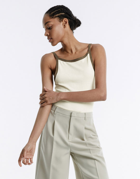 Contrast Trim Knitted Camisole