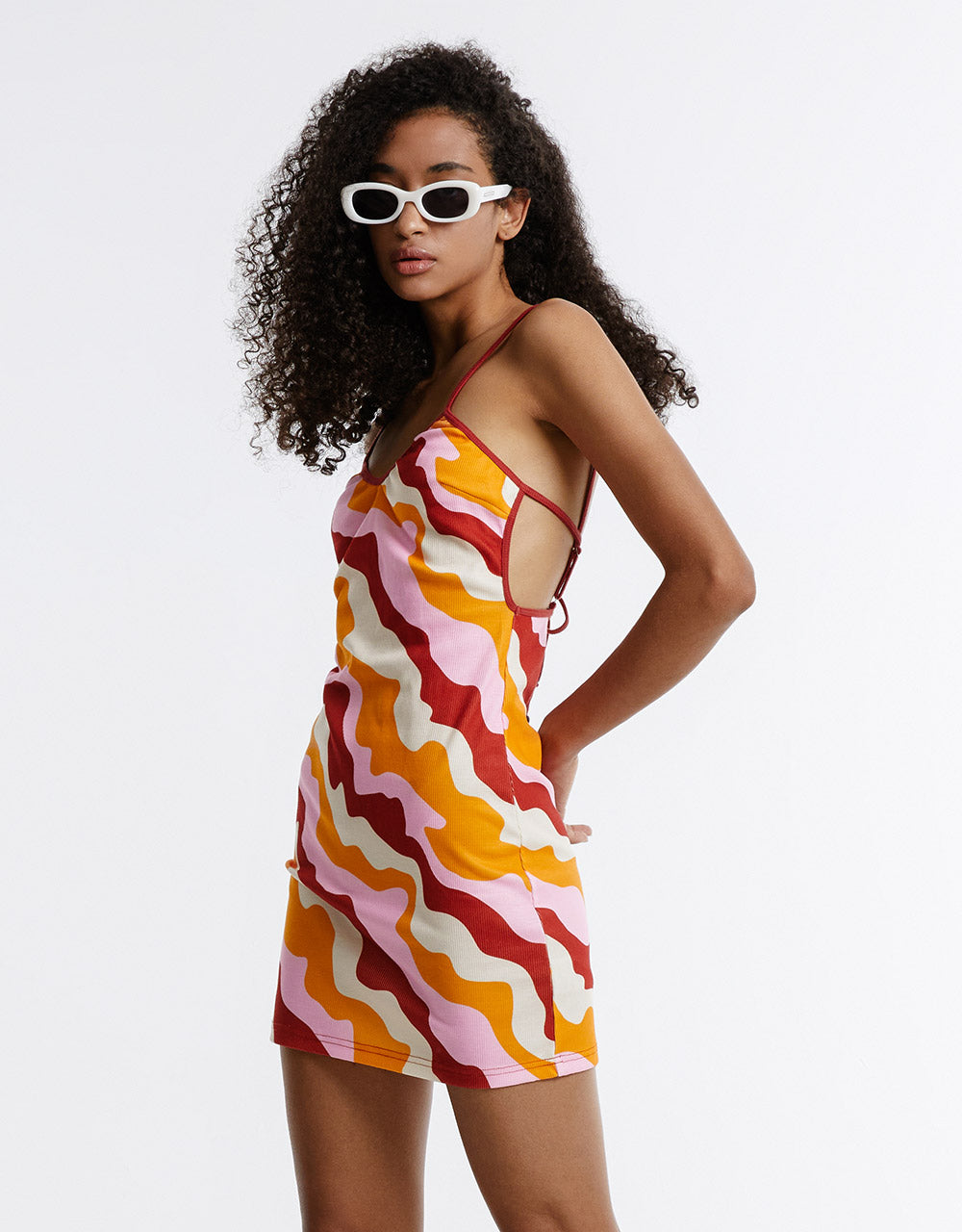 Tie Back Striped Dress