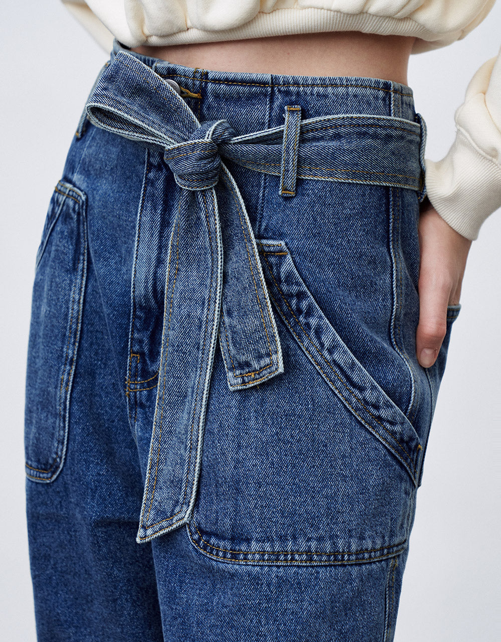 Belted Mom Jeans