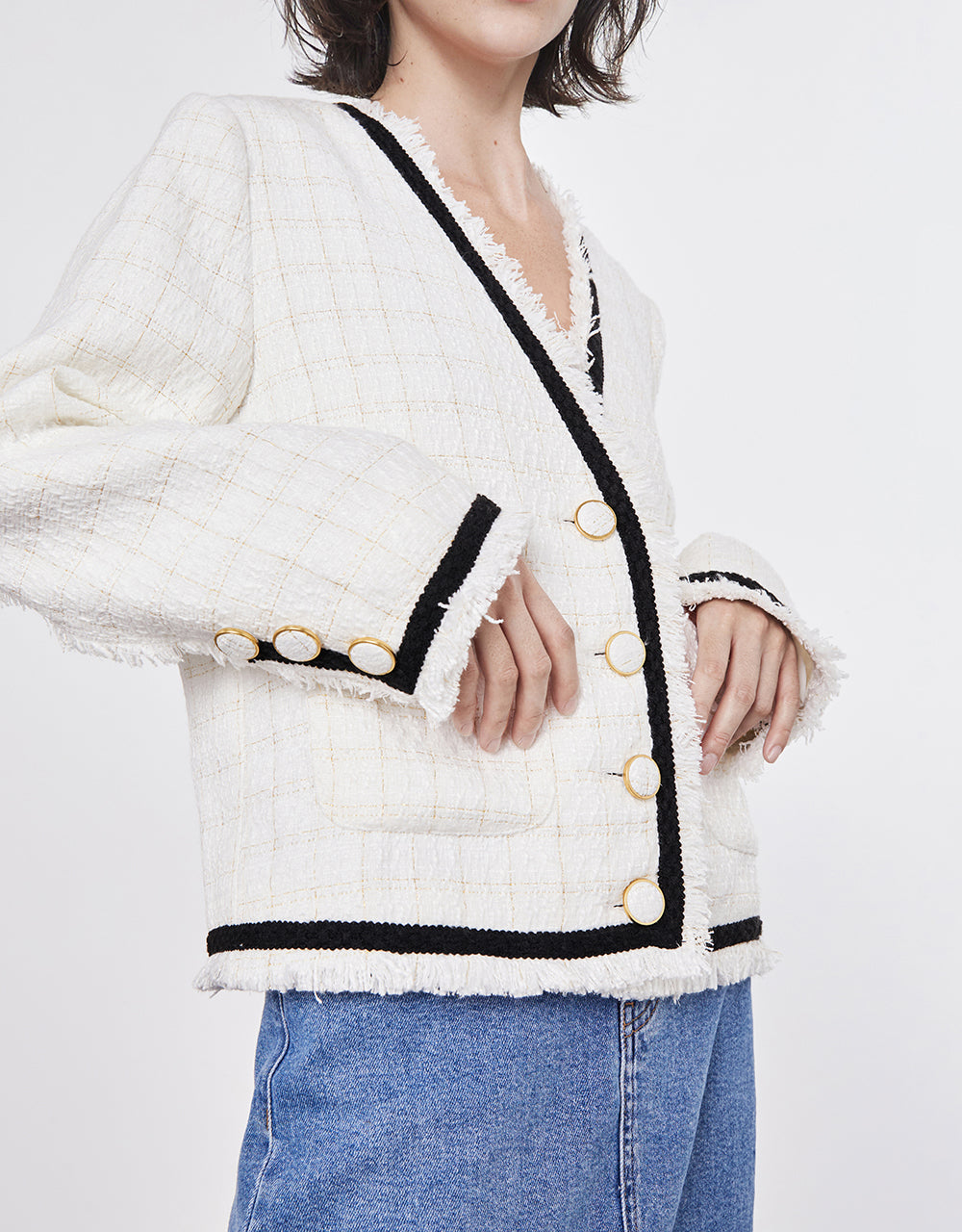 Contrast Trim Jacket