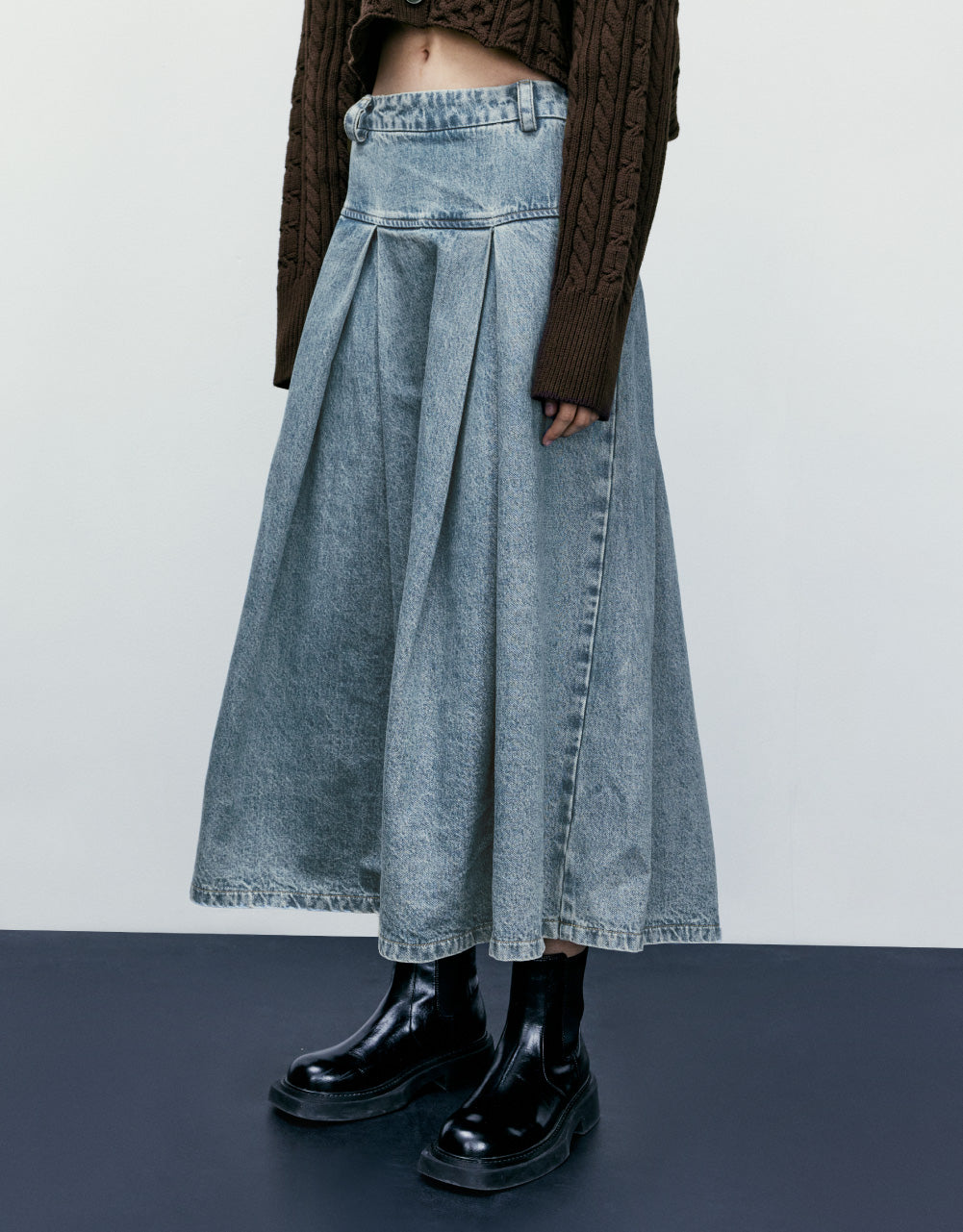 Midi Denim Skirt