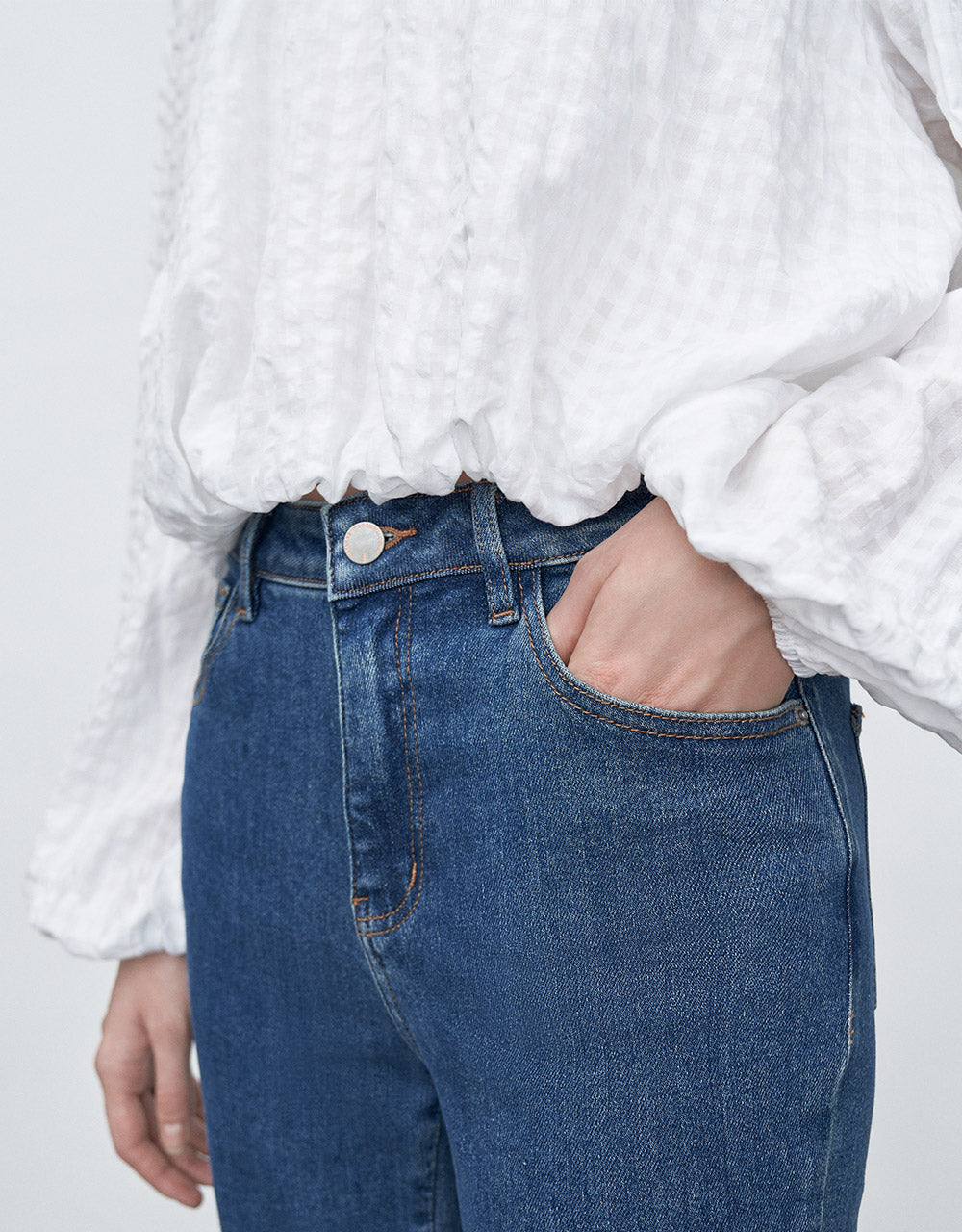 Slit Hem Flare Jeans