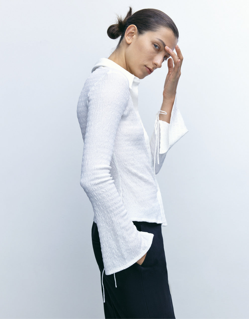 Button Up Textured Shirt