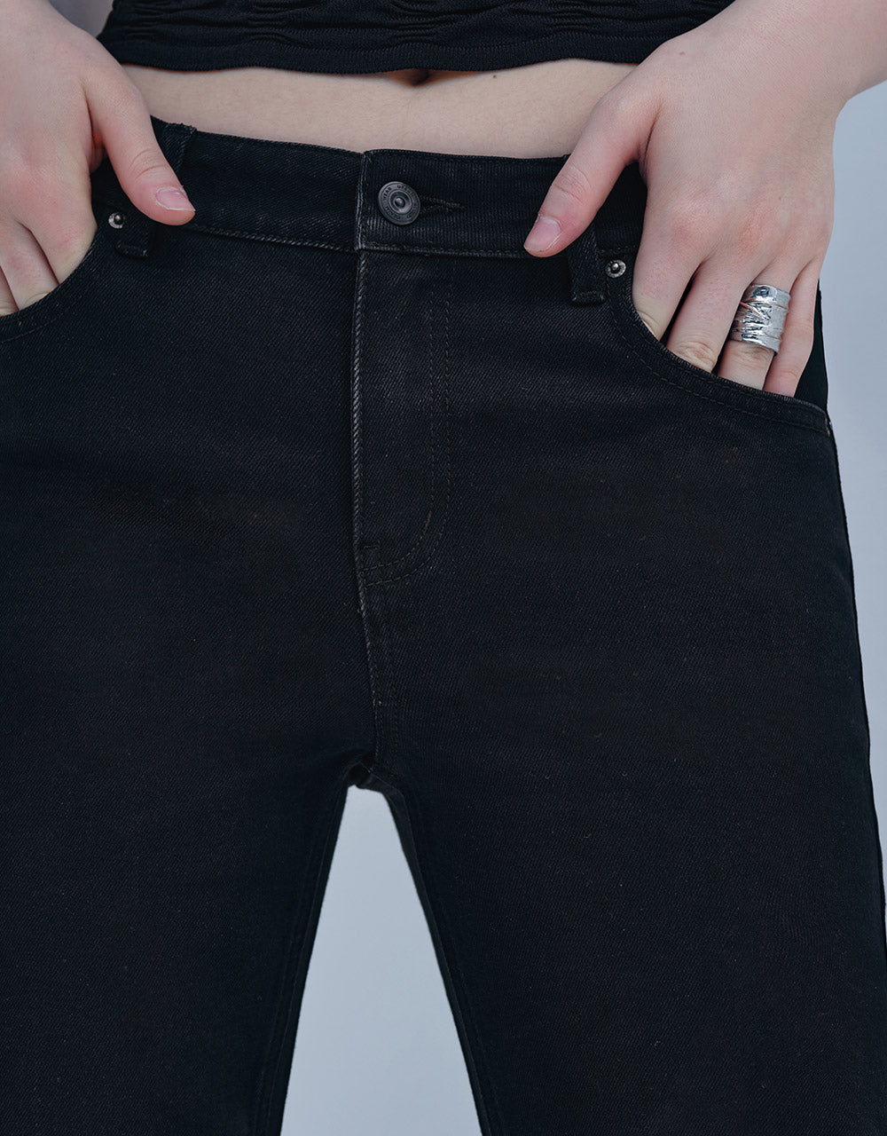 A+ Denim Frayed Hem Jeans