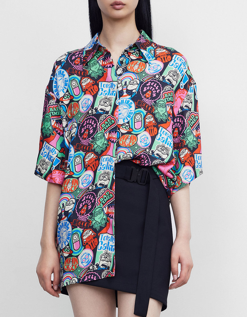 Minions Allover Print Button Up Shirt
