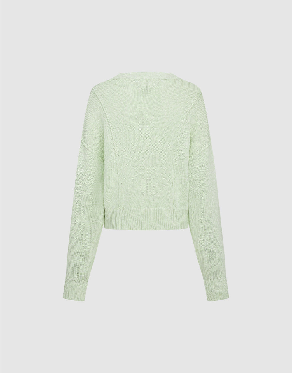 Drop Shoulder V-Neck Knitted Cardigan
