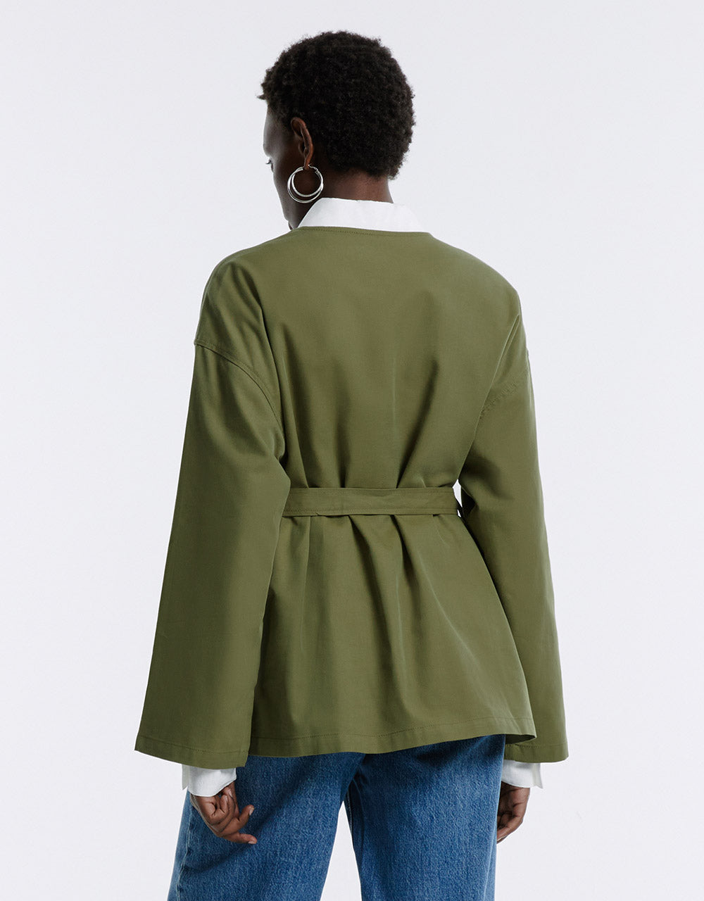 Multi-Pocket Belted Jacket
