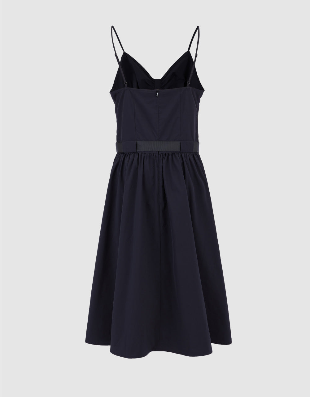 Belted Ruched Neckline Dress