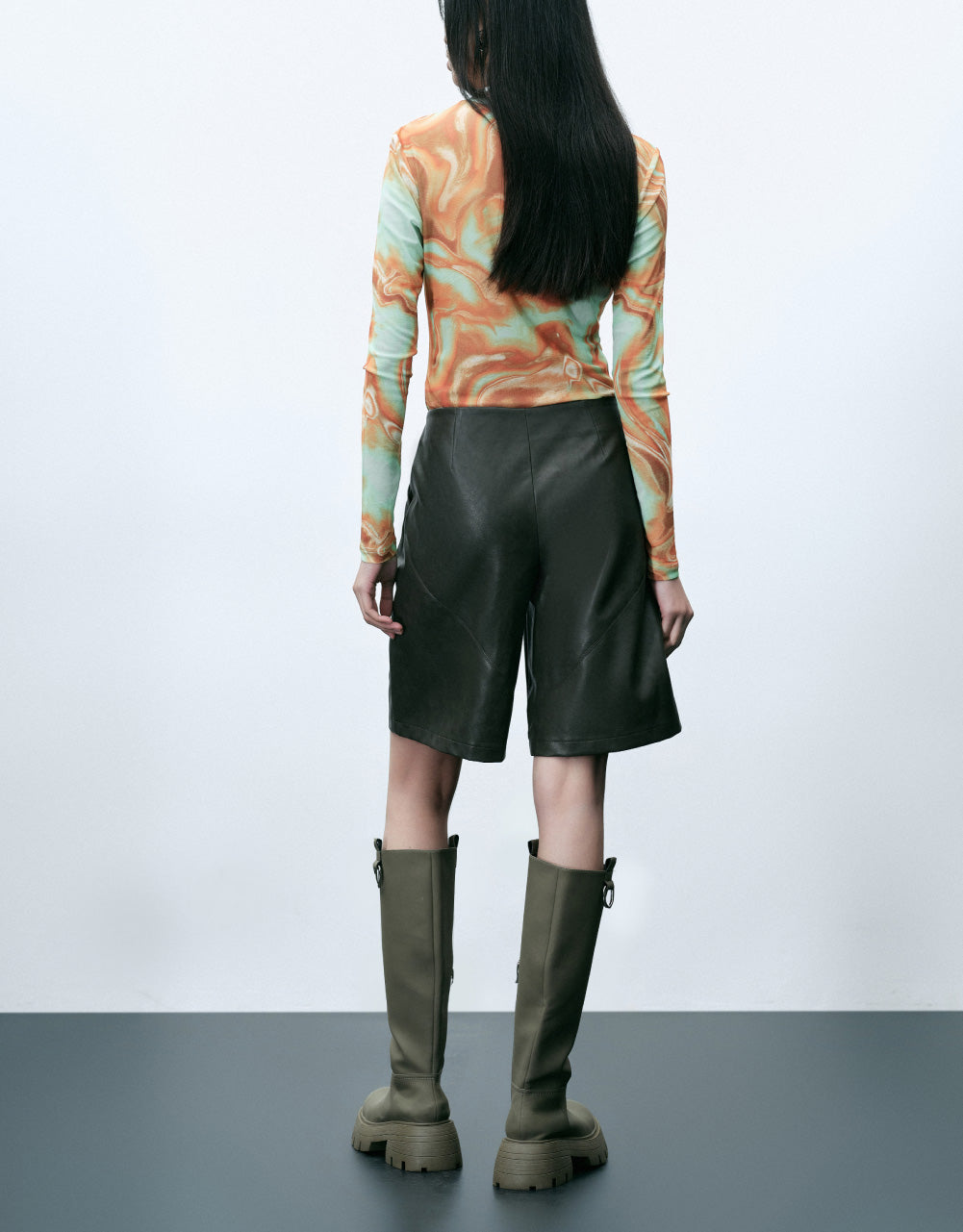 Abstract Print Skinny Top