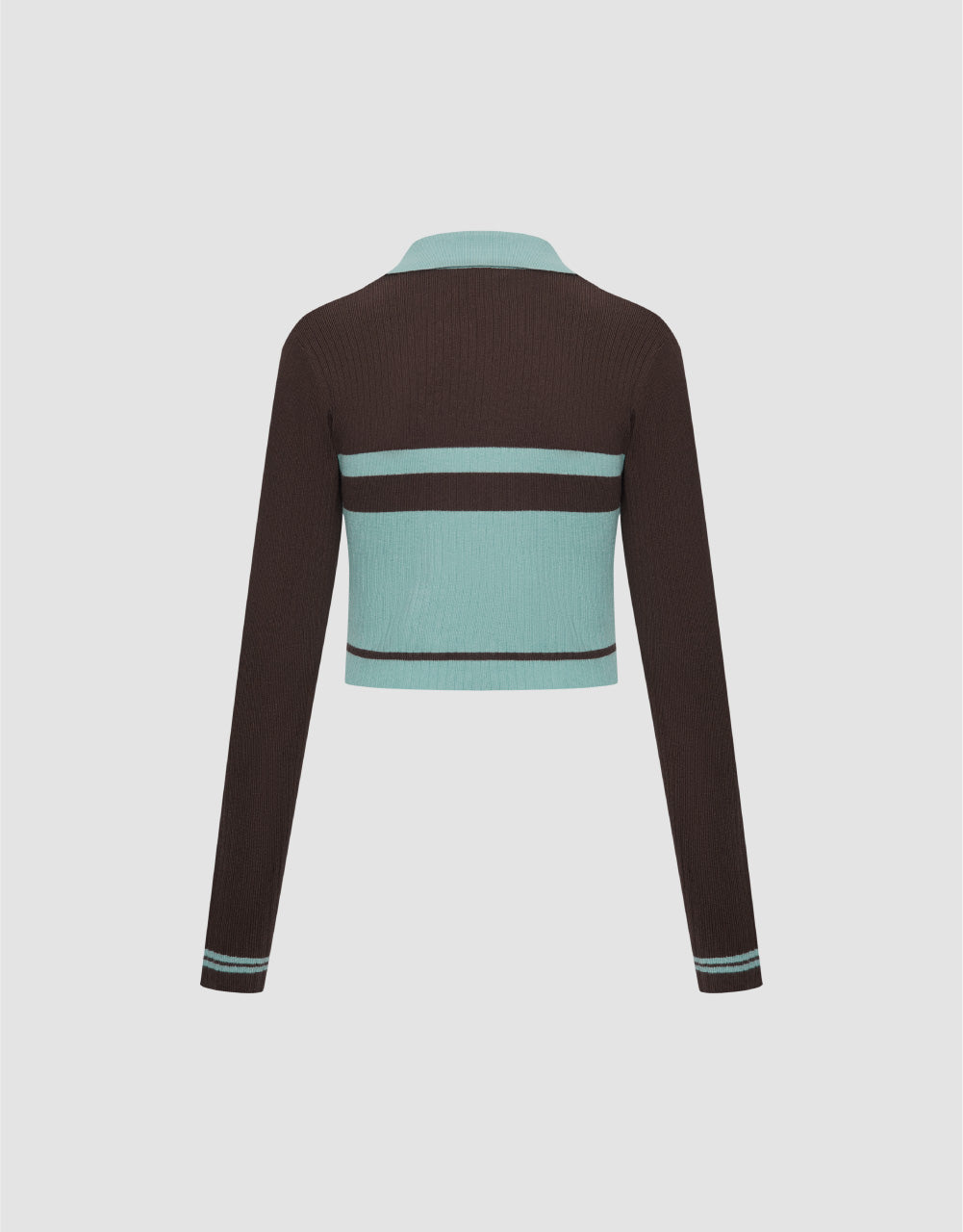 Cropped Polo Knit Jumper