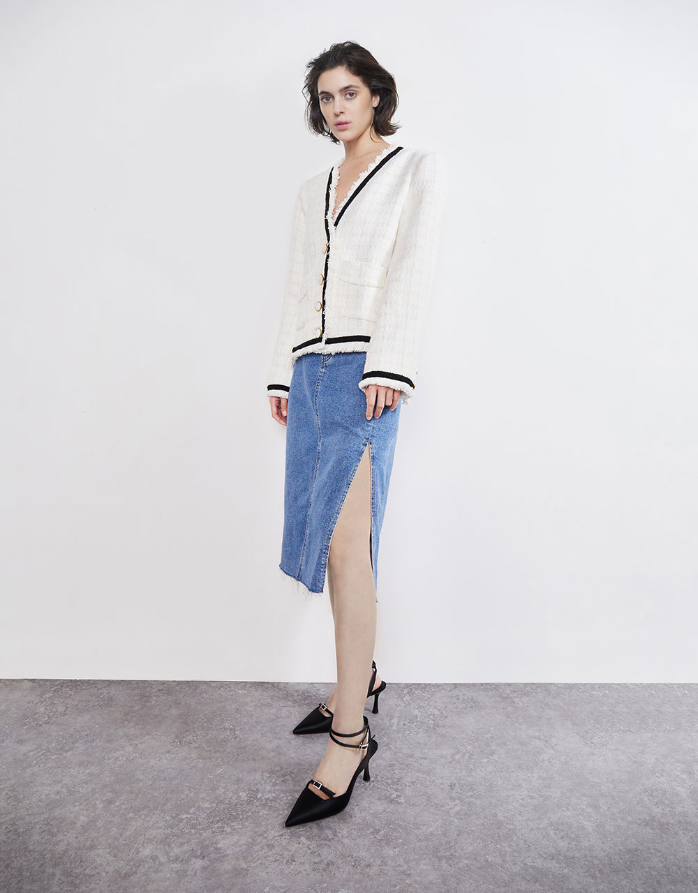 Contrast Trim Jacket