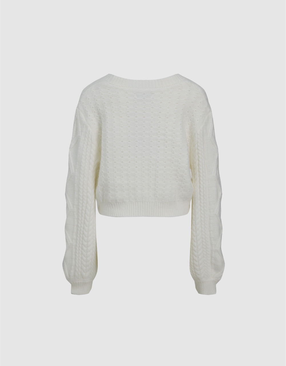 V Neck Crop Cardigan