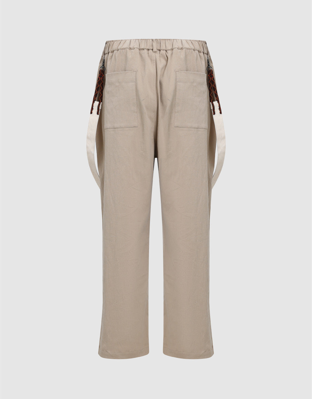 Drawstring Hem Oversized Straight Pants