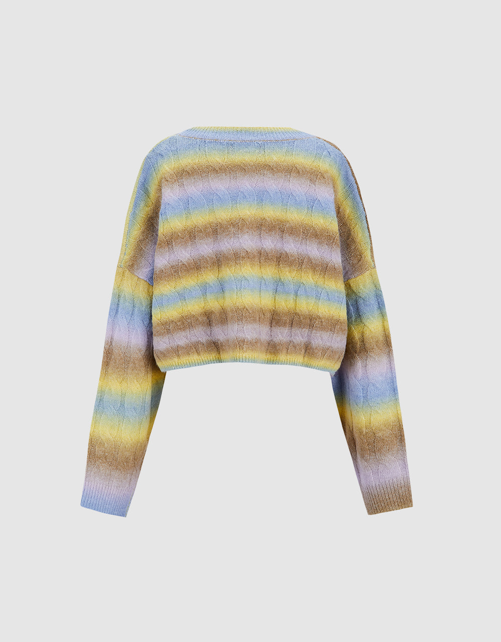 Striped Cable Knit Sweater
