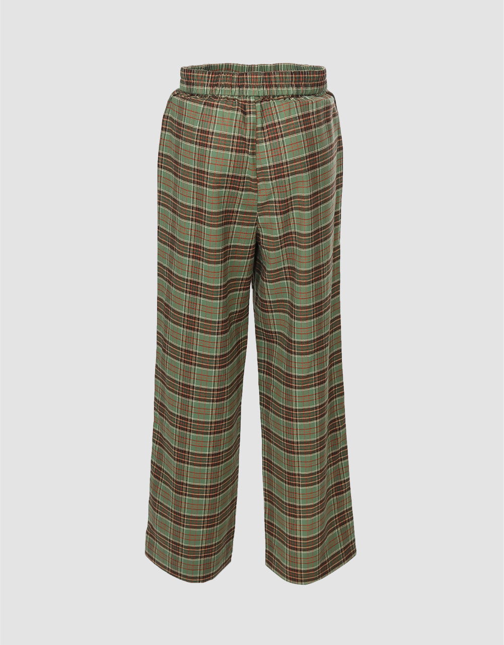 Plaid Wide Leg Pants