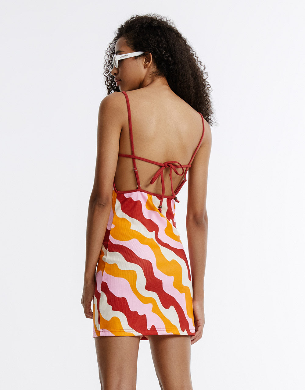 Tie Back Striped Dress