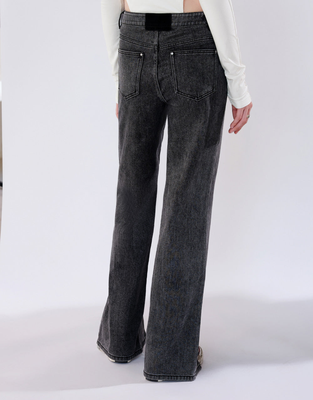 Letter Graffiti Straight Jeans