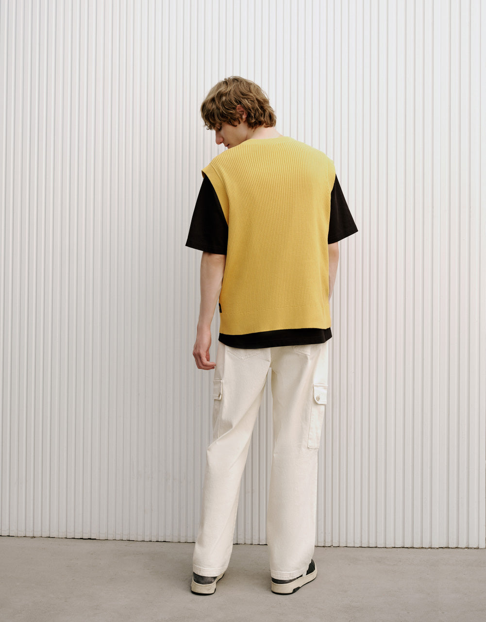 Bottles Embroidered V-Neck Knitted Vest