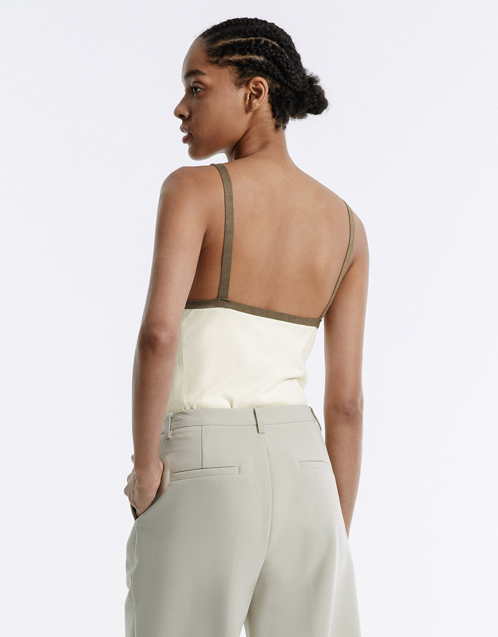 Contrast Trim Knitted Camisole