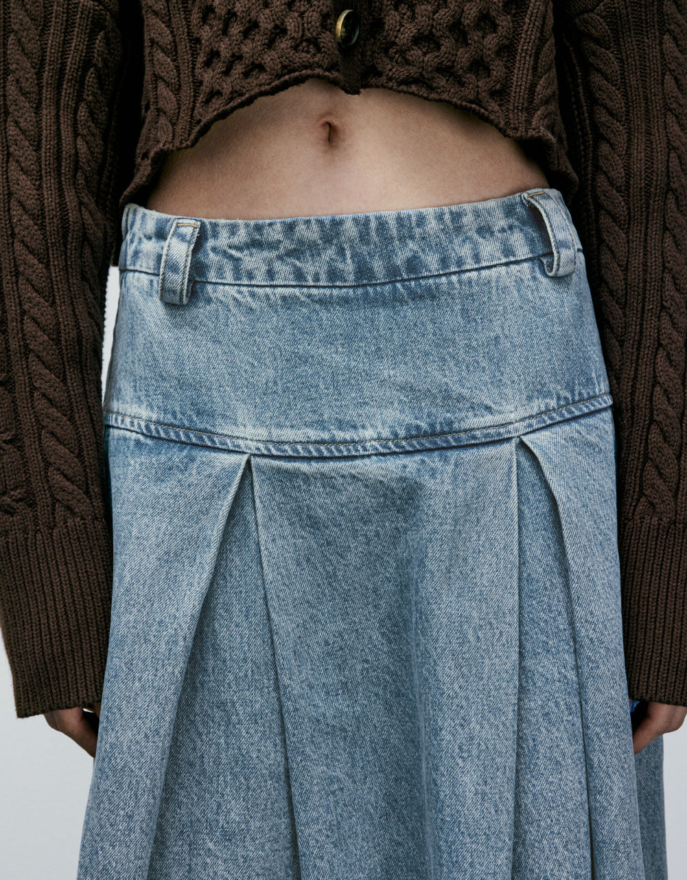 Midi Denim Skirt