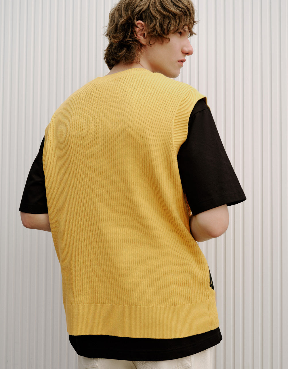 Bottles Embroidered V-Neck Knitted Vest