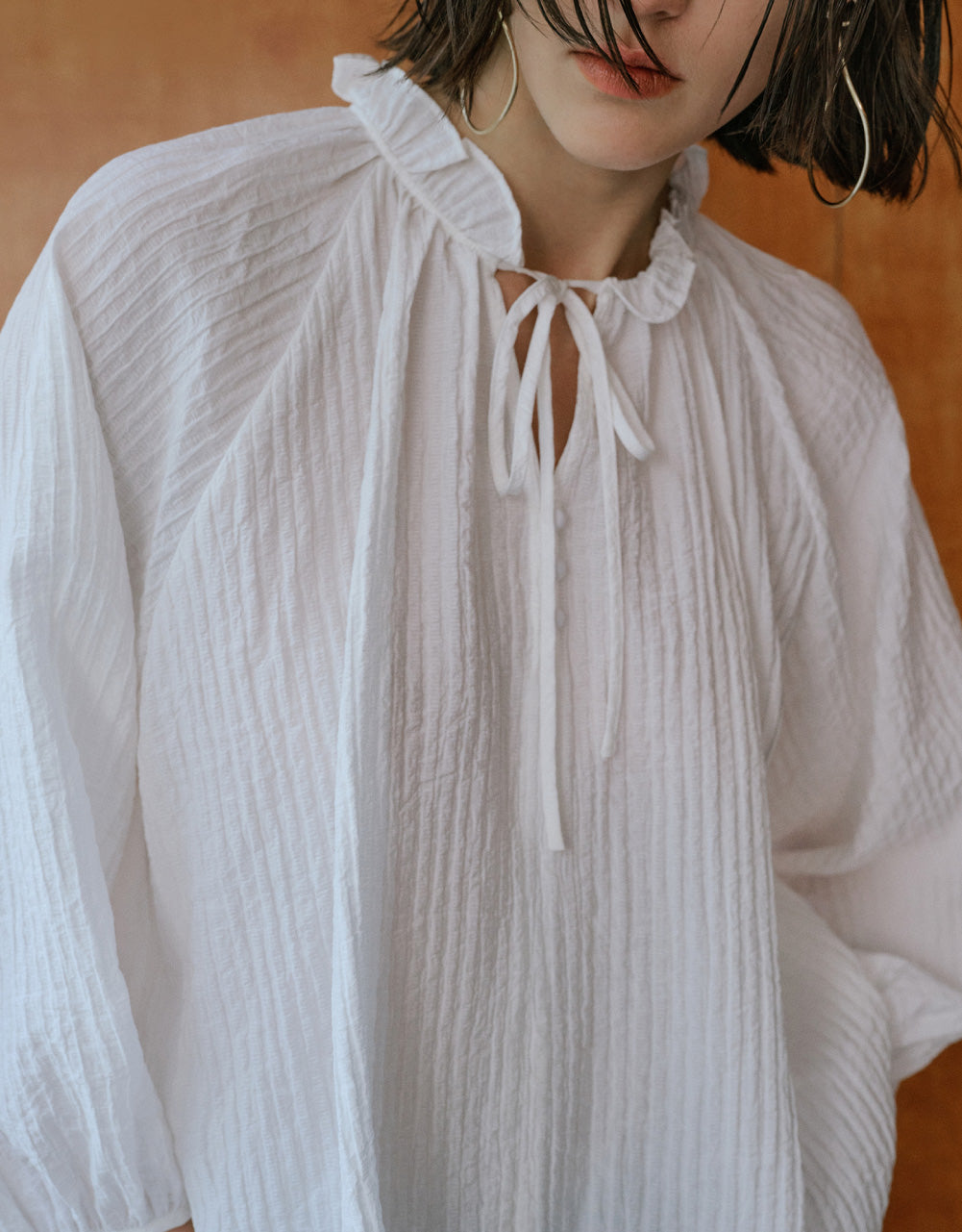 Raglan Sleeve V-Neck Overhead Shirt