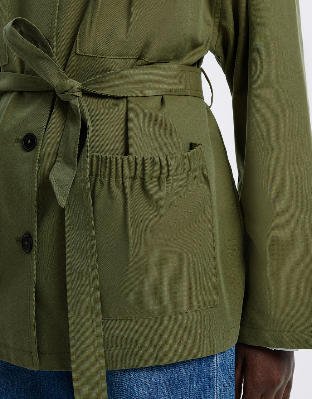 Multi-Pocket Belted Jacket