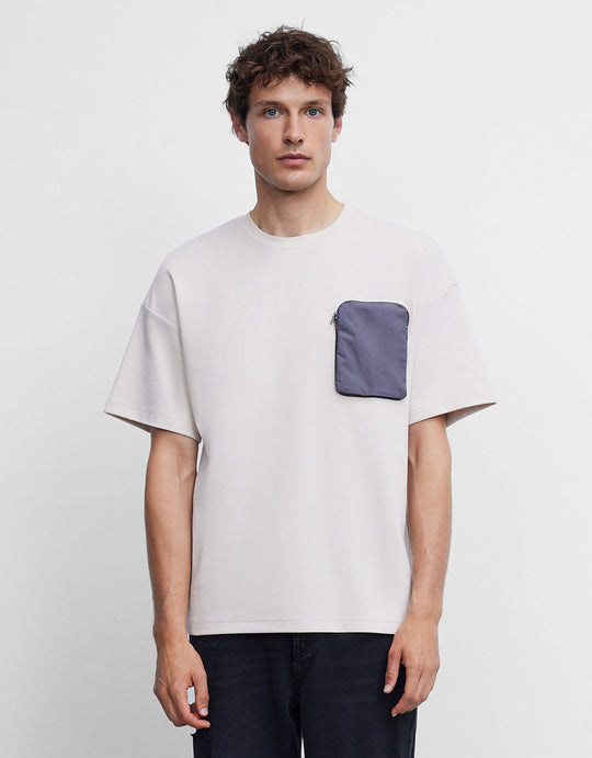 Colorblock Knit T-Shirt