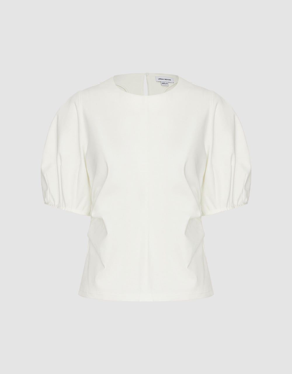Puff Sleeve Crew Neck Regular T-Shirt