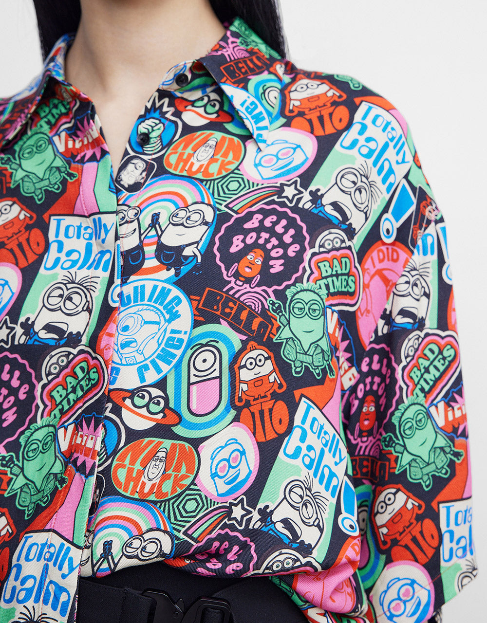 Minions Allover Print Button Up Shirt