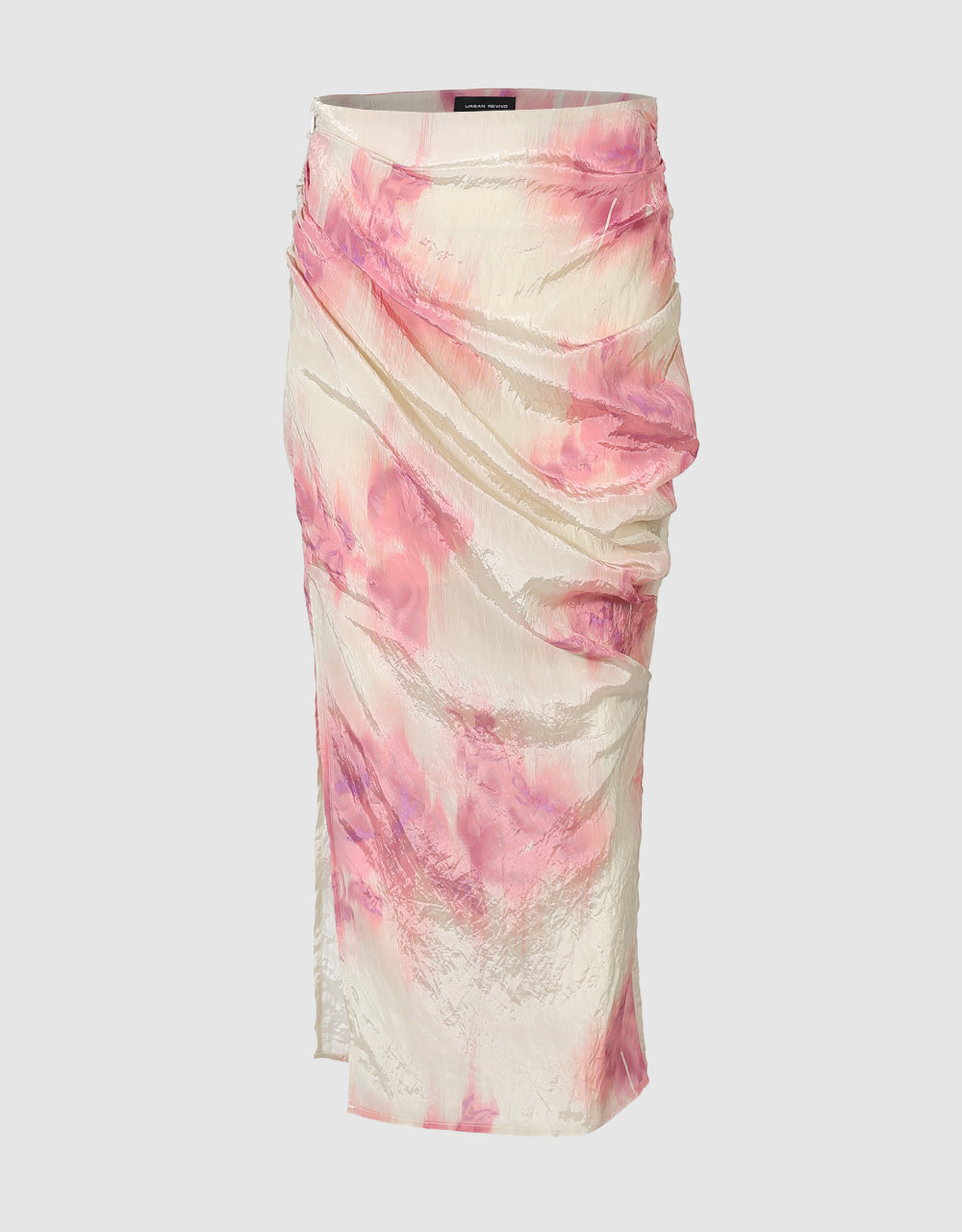 Tie Dye Textured Midi Skirt