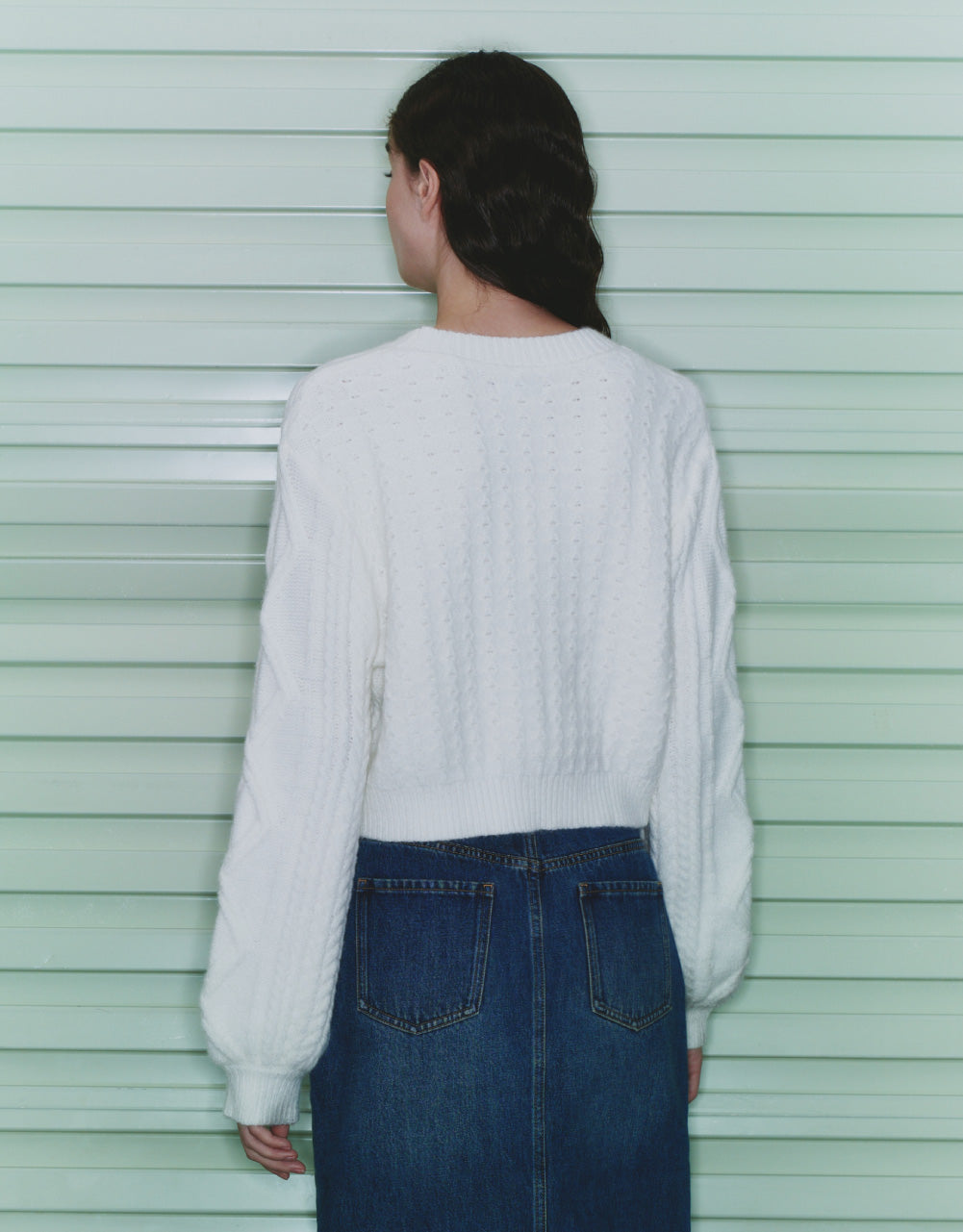 V Neck Crop Cardigan