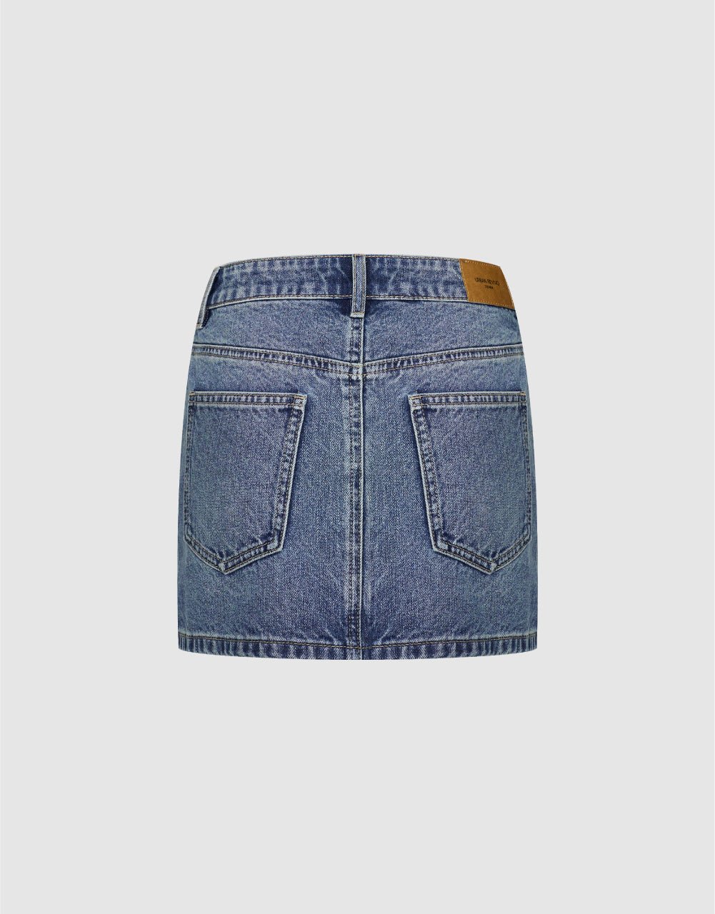 Straight Mini Denim Skirt