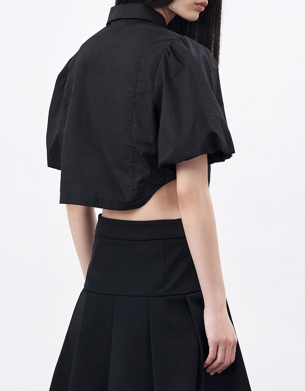 Button Up Cropped Shirt